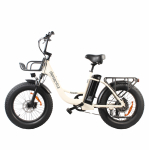 UNIVERCYCLE B5 Maastikuvolditav Elektrijalgratas 20-tollised Paksud Rehvid 48V12.5Ah Aku 60KM/H Kandev&otilde;ime 350W Mootor Linna S&otilde;itmiseks T&auml;iskasvanute E-jalgratas Veosihikuga valge