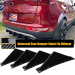 4 TK universaalne Kia Sportage SX 2000-2022 tagumise p&otilde;rkeraua huulehajuti haiuimede kattespoileri kere komplekt autole Glossy Black black