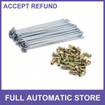 36 Sets Wheel Plated Spoke 150mm Length w Nipples for Motorcycle Scooter