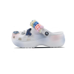 Crocs Classic Platform Clog EVA Nupp Vikerkaar Klassikaline Pilv Dok Retro T&uuml;drukulik Armas Gradiendi Ni&scaron;&scaron; Augud Kingad Naiste Valge 34-35 valge