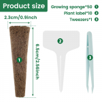 50/100 tk Seemnete kasvatamise k&auml;snad H&uuml;dropoonilised kapslid Komplekt taimem&auml;rgisega Asendus juurte kasvu k&auml;snad Siseruumide aiandustarvikud