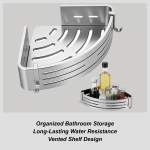 Vannitoa riiul alumiiniumsulamist &scaron;ampoon, meigihoidja, du&scaron;iriiul Vannitoa tarvikud puurita seina nurgariiul China Mainland