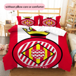 Girona FC Jalgpalliklubi Muster Voodipesu Tekikott Komplekt Kodu Kaunistus Kingitus (1 * tekikott + 2 * padjap&uuml;&uuml;ri ilma s&uuml;damikuta) 135x200cm