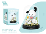 Sanrio Pochacco mikro ehitusklotsid Kuromi Cinnamoroll kokkupanek 3D mudel anime mini telliskivi kuju m&auml;nguasi j&otilde;ulukingiks With Box gray