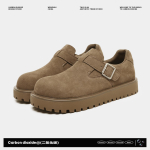 Birkenstocki uued talvised nahast derby kingad platvormiga k&otilde;rgendavad kingad kerged vabaaja puuvillased kingad 39 khaki