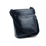 Joya Meeste Ehtne Nahast &Otilde;lakott, Crossbody Kott, SD Nahk, A5 Suurus, Vertikaalne T&otilde;mblukk, Vabaaja&Auml;ri, Tumesinine, J4210