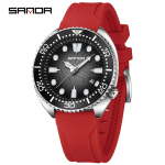 Kvartsk&auml;ekellad meestele Terasrihm Luksuslikud k&auml;ekellad Veekindel &Auml;ri Automaatne Kuup&auml;ev Helendavad kellad meestele Relogio Masculino rubber strap punane