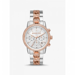 Michael Kors Suur Bryant Pav&eacute; Kahev&auml;rviline Kettl&uuml;liga K&auml;ekell MK6938 roosa kuldne v&auml;rv