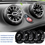 1 komplekt/4 tk Vortex Kliimaseadme &Otilde;huava Kroomitud Liistukate Mercedes-Benz Smart 453 Four Two Armatuurlaua &Otilde;huava Raamidele Piano Black