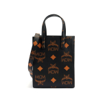 MCM Aren Visetos Maksimaalse Logoga Disainiga Kaetud L&otilde;uendist ja Nahast Noodi Mini Kandekott Unisex kandekott Must MMTDATA01BK001 Basic Set (Bag+Dust Bag)