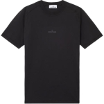 Stone Island &uuml;hev&auml;rviline kirjalogo &uuml;mmarguse kaelusega kitsa l&otilde;ikega raglaani l&uuml;hikeste varrukatega T-s&auml;rk Meeste pealisr&otilde;ivad Must K1S152100020S0080-V0029 M black