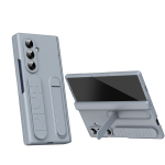 Telefoni&uuml;mbris Samsung Galaxy Z Fold 7 jaoks Luksuslik n&auml;htamatu tugi Hinge kaitse PC-kate + Karastatud klaasikile hall v&auml;rv