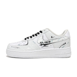 Nike Air Force 1 Air Force 1, Zero Gravity Route Cushioning Breathable Low top Skateboard Shoes Men's Gray White CW2288-111(Team1994-) 40 white