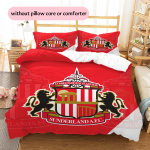 Sunderland AFC Muster Voodipesu Tekikomplekt Kodukaunistus Kingitus (1 * tekikott + 2 * padjap&uuml;&uuml;ri ilma s&uuml;damikuta) 135x200cm