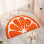Sidruni poolringikujulised puuviljal&otilde;igud Vannimatid Vannituppa Libisemiskindel Hubane Oranž Vaip Kohev Kollane Vannivaip Kena Siseuksematt 40x60cm oranž