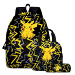 3 tk Pikachu seljakott, l&otilde;unakarbi ja pliiatsikarbi komplekt lastele, &otilde;pilase kott