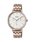Casio meeste roostevabast terasest 50M veekindel analoog kvartskell SHE-4541CG-7A valge