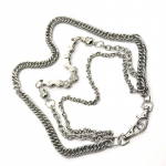 Punk v&ouml;&ouml; kett rihm H&otilde;bedane P&uuml;kste kett meestele Teksad V&ouml;&ouml;kett p&uuml;kstele Cool Metal Rock kett Hiphop Suve Ehted Mees Chain only h&otilde;be