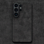 &Otilde;huke Alcantara telefoni&uuml;mbris Samsung Galaxy S26 Ultra S26+ S25 Plus S24 FE S23 S22Ultra Note 20 jaoks, libisemisvastane kaitsev tagakaas Galaxy Note20 must