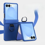 K&otilde;va puudutusega telefoni&uuml;mbris Samsung Galaxy Z Flip 7 FE 6 5 4 3 ZFlip7 jaoks koos r&otilde;ngaga Hinge Kaitsva kattega Galaxy Z Flip7 sinine