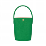 Longchamp 17 &Uuml;hev&auml;rviline L&uuml;hikese K&auml;epidemega Kl&otilde;pskinnitusega Nahast Kopp-Kott V&auml;ike Naiste K&auml;ekotid Roheline 10161HYZ129 Basic Set (Bag+Dust Bag)