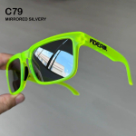 Uus v&auml;rv KDEAM Br&auml;ndi Disain Meeste Ruudukujulised Polariseeritud P&auml;ikeseprillid Moodsad Naiste Varjundid Reisi P&auml;ikeseprillid Peegeldava Kattega Klaasid Only Sunglasses green