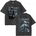 Pestud Vintage Rapper Drake Albumikaane Graafiline T-s&auml;rk Meestele Naistele Hip Hop Mood Popmuusika T-s&auml;rgid Mehelik &Uuml;le suurusega Streetwear S