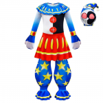 P&auml;ikese Kuu Kloun Halloweeni Cosplay Tunked Kost&uuml;&uuml;m Peaeheega Lastele Lavaesinemiseks 120cm sinine