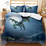 Pterosauri tekikottide komplekt Pterosauri Draakon Fantaasia Poistele Teismelistele &Uuml;hekohaline Voodipesukomplekt Kahekohaline Queen King Suurus Pol&uuml;ester Tekikott 135x200cm