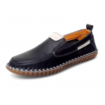 Ehtne veisenahast meeste mokassiinid Moodsad k&auml;sitsi valmistatud mokassiinid Pehme nahk Sinised slip-on meeste paadikingad SUURUSED 38~47 38