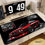 Punane klassikaline sportauto Hiirepadi Lauamatt Libisemiskindel M&auml;ngimismatid PC-tarvikud Klaviatuur HYBXXC Kontorimatt Pikendatud alus 400x900x2mm gray