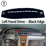 Mercedes Benz E-klass W124 E 250 420 200 300 1987-1997 Libisemisvastane armatuurlaua kate Kaitsepadi Tarvikud P&auml;ikesekaitsematt Vaip Left Hand Black gray