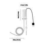 V&auml;ike veepump Elektriline isepriimiv Sifoon Akvaarium USB-pump Basseini Valamu Niisutamiseks Akvaariumi Tiik Aeda Keldri jaoks (White,S) valge