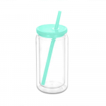 Loomingulised 16oz (ca 473ml) Mahutavusega Mason Jar Tassid Korduvkasutatavad Kahekihilised Vee Pudelid Murdumiskindlad Lumepalliga Tumblerid P&uuml;hadekingitused