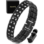 MagnetRX&reg; magnetilised k&auml;ev&otilde;rud meestele - EllipseMAX 5x tugevus 5000 Gaussi magnetid - Disainitud USA-s ja patent ootel - Esmaklassiline titaanist meestele 5X Strength - EllipseMAX must