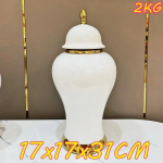 Creative Europe Keraamilised Vaasid Veekindel Glasuuritud Pind Galvaanilise Kullaga &Auml;&auml;ristatud Plekikindel Vaasid Kerge Luksuslik Elegants Kodu white