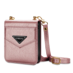 Nahast &otilde;lakott Samsung Galaxy Z Flip 6 5 4 5G Flip4 Flip3 jaoks Geomeetriline krediitkaardipesa P&otilde;rutuskindel tagakaas Pael For Galaxy Z Flip 3&Case & Strap roosa