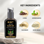 Nature Mania Lift-Up Kuldne &Otilde;li Meestele | Ayurveda Kehamassaaži&otilde;li Ashwagandha, Satawari, Loungi ja Musliga | 50ml black