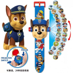 Laste Multikate Projektsioonikell Valgustusega M&auml;ngukell Paw Patrol Elsa Printsess 3-6 Aastat Poisid T&uuml;drukud LED Helendav Digitaalkell sinine