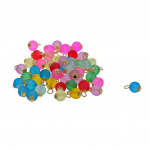 50 tk segav&auml;rvilised mattklaasist helmed ripatsid, ehted, h&otilde;ben&otilde;el 14x8mm