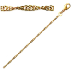 Les Tr&eacute;sors De Lily [C7353] - Bracelet Plaqu&eacute; Or 'Singapour' 18 cm 2 mm kuld