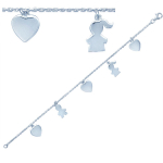 Les Tr&eacute;sors De Lily [G6323] - Bracelet Argent 'Chor&eacute;graphie' love fille gar&ccedil;on h&otilde;be
