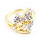 Bague Plaqu&eacute; Or 'Flora Lumi&egrave;re' 50 kuld