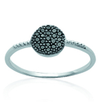 Bague Argent 'Scarlett' noir argent&eacute; (rhodi&eacute;) - 8 mm 54 must