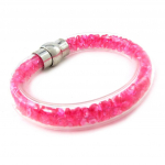 Les Tr&eacute;sors De Lily [M4165] - Bracelet Cr&eacute;ateur 'Joyaux' fuschia (5. 5 cm- 1 cm) Heleroosa