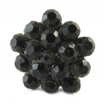 Les Tr&eacute;sors De Lily [N9301] - Bague Cr&eacute;ateur 'Scarlett' noir must
