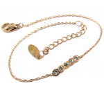 Les Tr&eacute;sors De Lily [P8173] - Bracelet acier 'Sissi' blanc dor&eacute; ros&eacute; - 13x2 mm valge