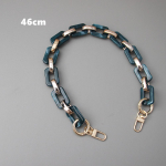 Uus mood naiste kotid aksessuaaride kett Roheline pruun leopard-akr&uuml;&uuml;list metallist kett Luksuslik rihm Naiste &otilde;lgsiduri k&auml;epideme kett 46CM sinine