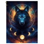 T&auml;ielik 5D Teemantmaal Must Hundi Mosaiik Tikand Ristpistes Kodukaunistus K&auml;sitsi valmistatud kingitus 20X25CM