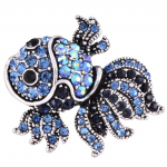 Crystal Fish Pross Pin Women Alloy Shinny Rhinestone Goldfish Pross Pin sinine